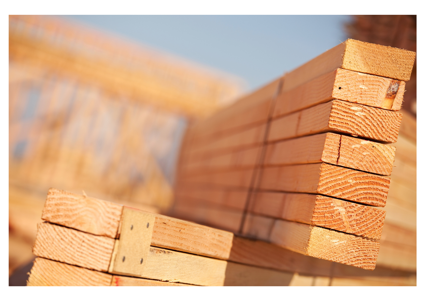 Bois de charpente traité classe 2 pour construction de toiture et structure bois.