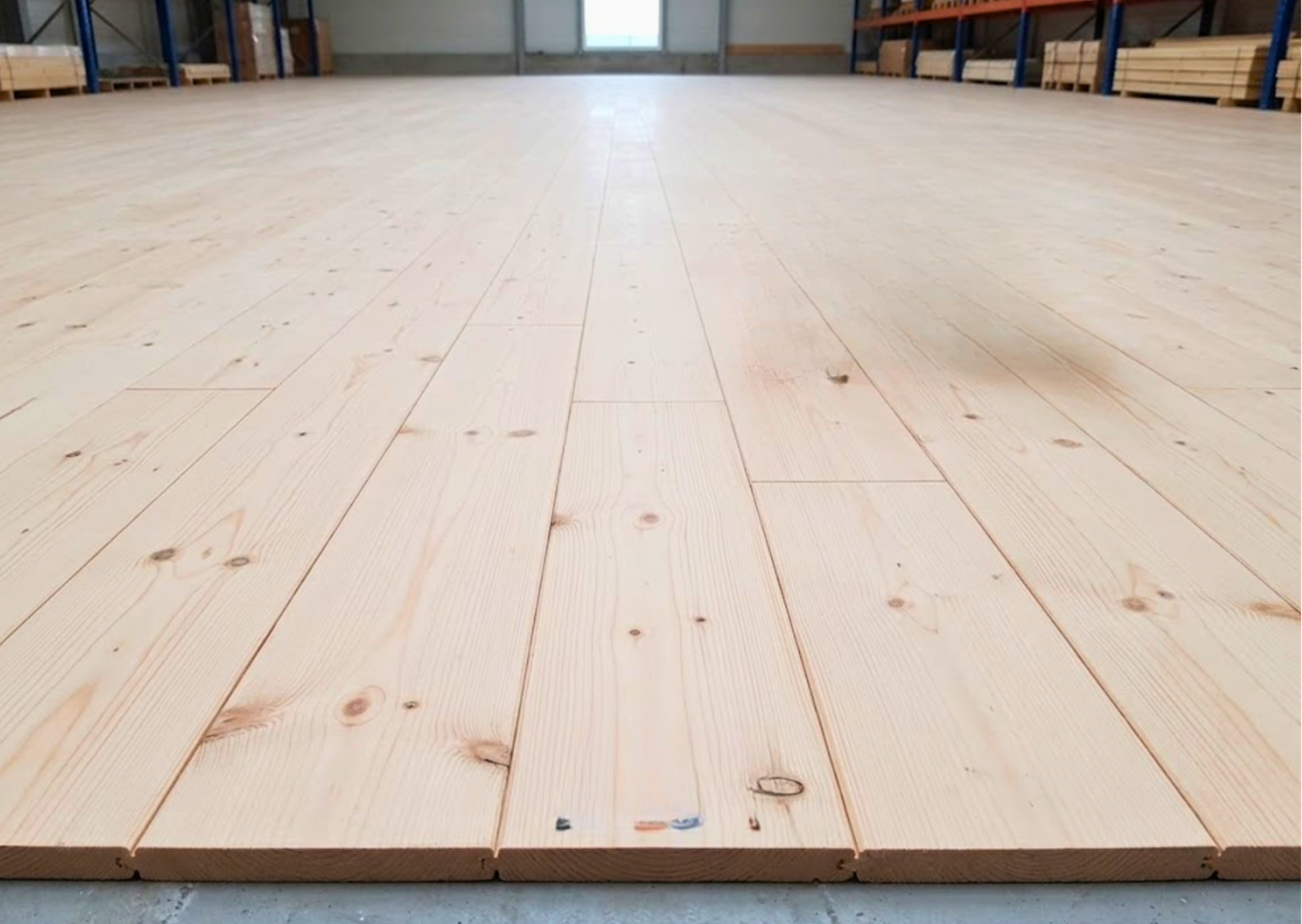 Vue au sol de lames de parquet en bois massif assemblées avec système rainure et languette chez Marais Fleuri.